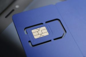 Violet SIM card pre-cut mini, micro, nano sizes and.